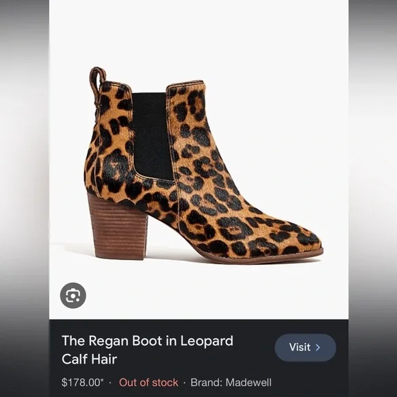 Madewell “The Regan Boot” in Leopard Calf Hair - Picture 9 of 9